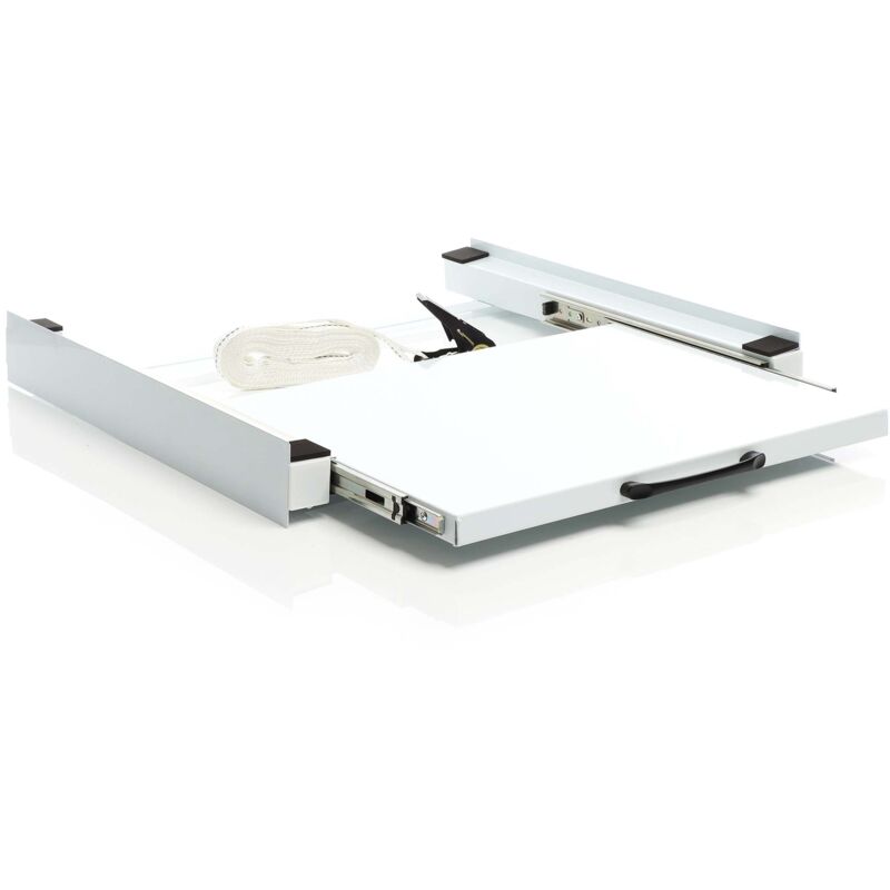 Wiltec - Cadre de superposition pour machine à laver – 605 x 540 x 75 mm – charge max. 150 kg – avec Tablette coulissante angulaire – Cadre de