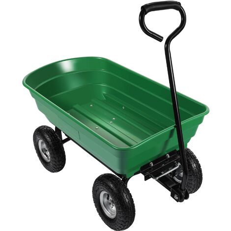 Wiltec Carrello da giardino ribaltabile, capacità 75 l, portata max 240 kg, Carretto a mano Carriola