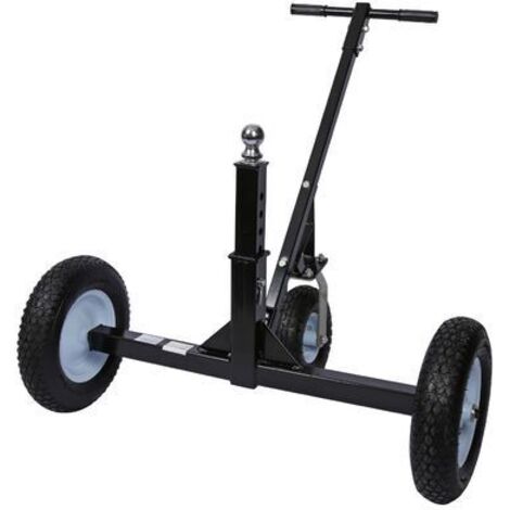 Wiltec Carrello sposta rimorchio roulotte regolabile in altezza max 500 kg con 3 ruote Aiuto di manovra