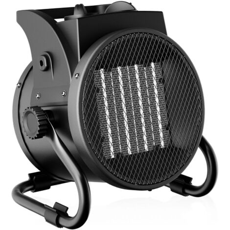 Wiltec – Chauffage infrarouge céramique 2000W – Thermostat réglable – Surface jusqu'à 30 m² – Chaleur rapide pour garage et atelier