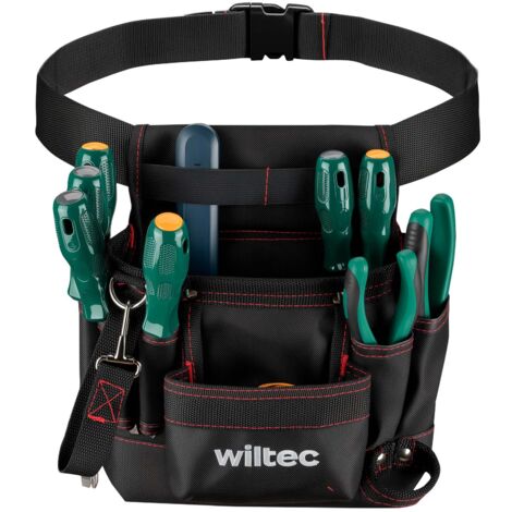 Bolsa De Herramientas Negra Con 22 Bolsillos, Bolsas Portaherramientas, Organizador De