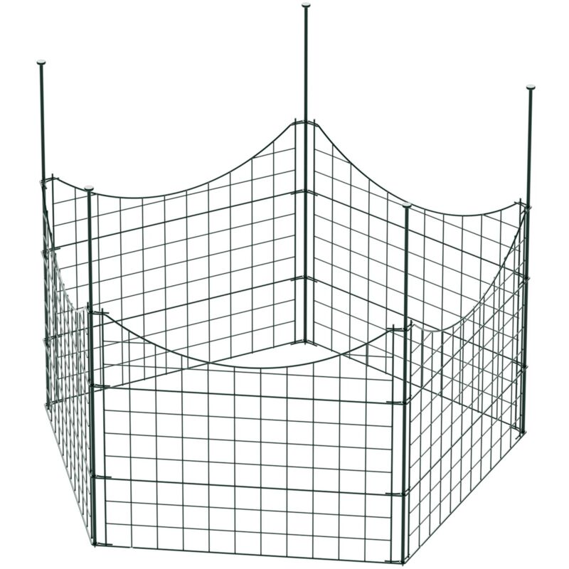 Wiltec - Clôture de bassin Fil de fer ⌀ 2,5 mm Vert 7,5 kg Maille 65 x 65 mm Hauteur 52 cm Grillage de jardin Barrière extérieure Grillage métallique