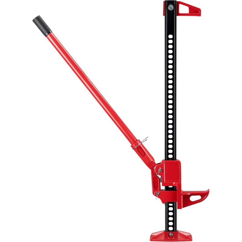 Wiltec Cric Fermier à levier 3000 kg Farm Jack Tout-terrain ATV 4x4 Acier Fonte 13,5kg 135cm Treuil Hauteur 12,2-135 cm Dispositif levage Agricole