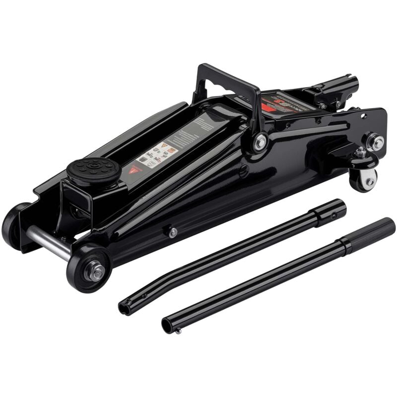 Wiltec - Cric hydraulique manœuvrable de 3 t – 592 x 240 x 146 mm – Hauteur de levage de 135-400 mm – pour Voiture, suv, 4x4 – avec Poignée