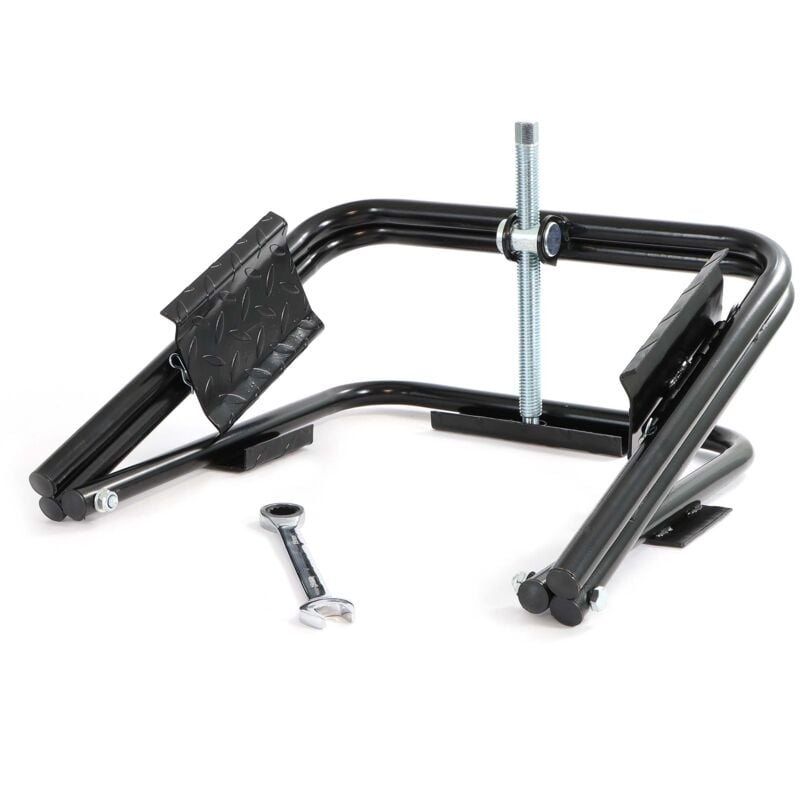 Wiltec - Cric pour camping car – Capacité de charge 1360 kg – en Acier – avec Tige filetée et clé – Pour roues 13'-15' – Entretien caravane,