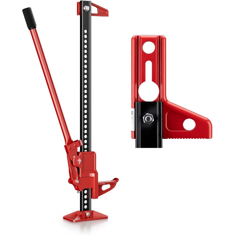 Wiltec Cric – Set compatto base, martinetto fino a 3000 kg e altezza di sollevamento max. 76 cm con morsetto superiore