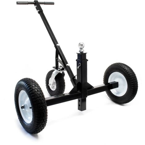 Wiltec – Déplace remorque et caravane 3 roues 500kg – Boule d'attelage réglable 53,4 à 88,9 cm – Pneus de 40,6 cm pour manœuvres faciles