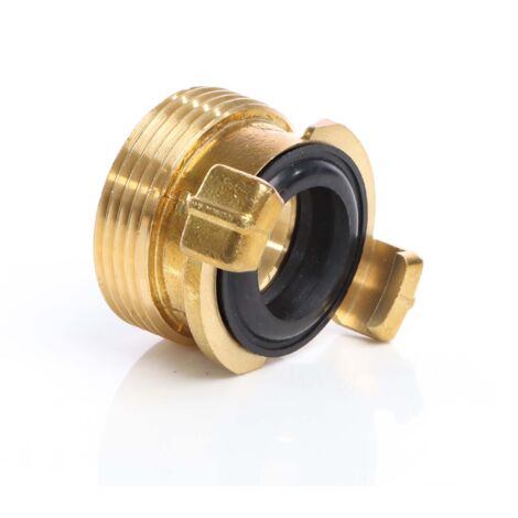 Wiltec Embout de tuyau en laiton avec griffes - 540 x 350 x 440 mm - Connecteur de raccord rapide - Filetage mâle DN32 (1 1/4) - pour Tuyau d’eau d’arrosage"