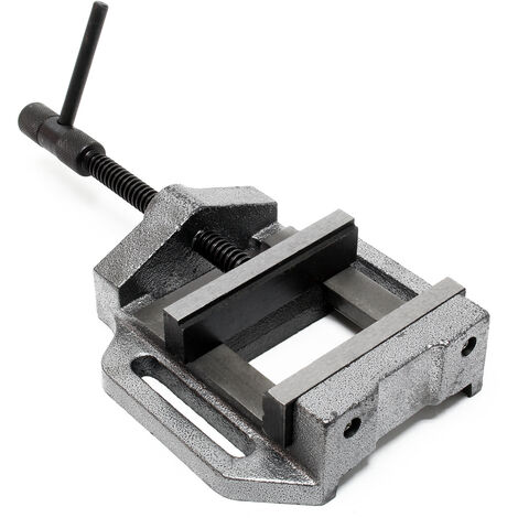Wiltec – Étau de machine pour perceuse à colonne 125 mm – Mâchoire prismatique – Système de serrage puissant – Pour travaux de fraisage et perçage précis - Perceuse125mm