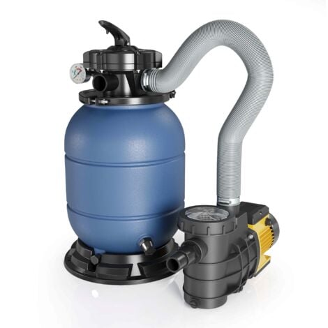 TEICHTIP Wiltec Filtro a sabbia con pompa autoadescante e valvola a 5 posizioni HZS-200, 220W, filtraggio acqua piscina