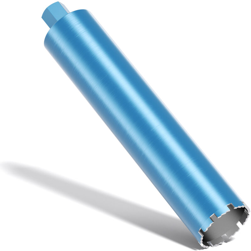 Wiltec - Foret diamant pour Carotteuse ø 102 mm – Rendement moyen – 1¼ unc – Longueur 450 mm – Métal fritté – Forage à humide – Chantier Carrelage