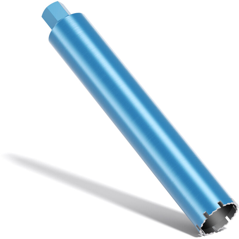 Wiltec Foret diamant pour Carotteuse Ø 82 mm – Rendement moyen – 1¼ UNC – Longueur 450 mm – Métal fritté – Forage à humide – Chantier Carrelage Béton