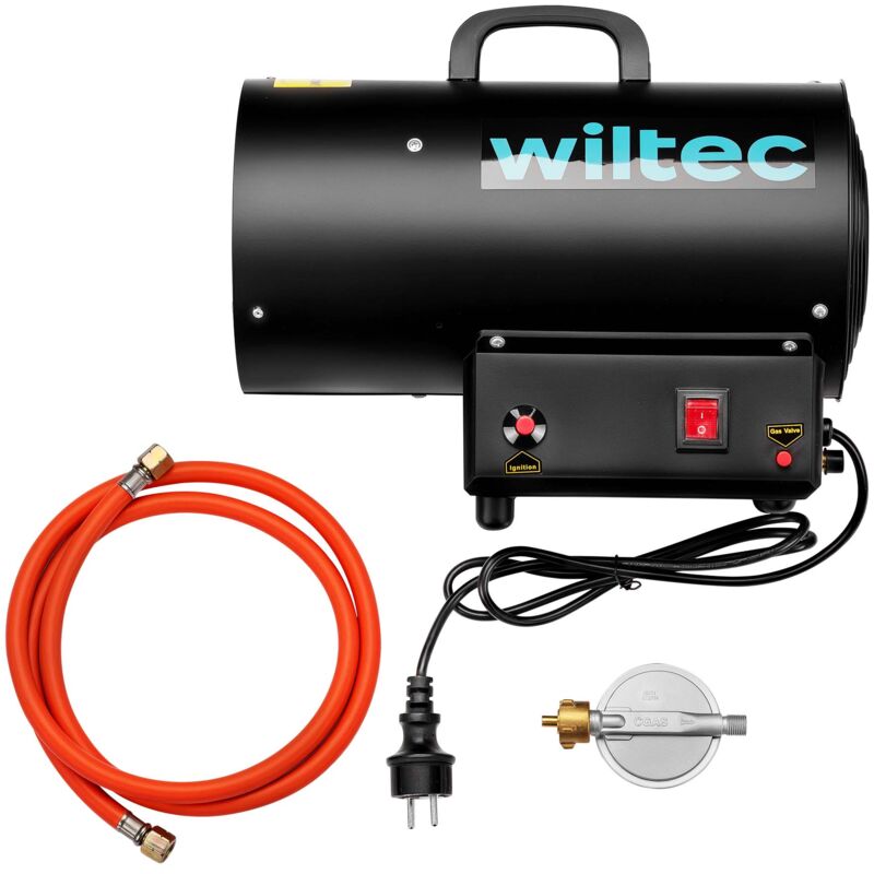 Wiltec - Générateur de chaleur – Puissance calorifique 15 kW, moteur 30 w – Débit d'air 320 m³/h – Fonctionnement sur gaz gpl – avec régulateur et