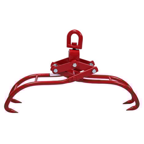 Wiltec Grappin forestier pour troncs – 250 x 140 x 700 mm – Ouverture max. 1310 mm – Force max. 1500 kg – Outil pince de levage avec 4 Mandrins de serrage – Griffe Pince forestière pour grumes, débard