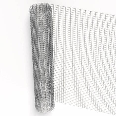 Wiltec Grillage à mailles - 5 m x 100 cm / Épaisseur fil 1,2 mm / Maille 19 x 19 mm - en Acier galvanisé - Grille métallique pour Volière Clapier Clôture Jardin Sylviculture Agriculture