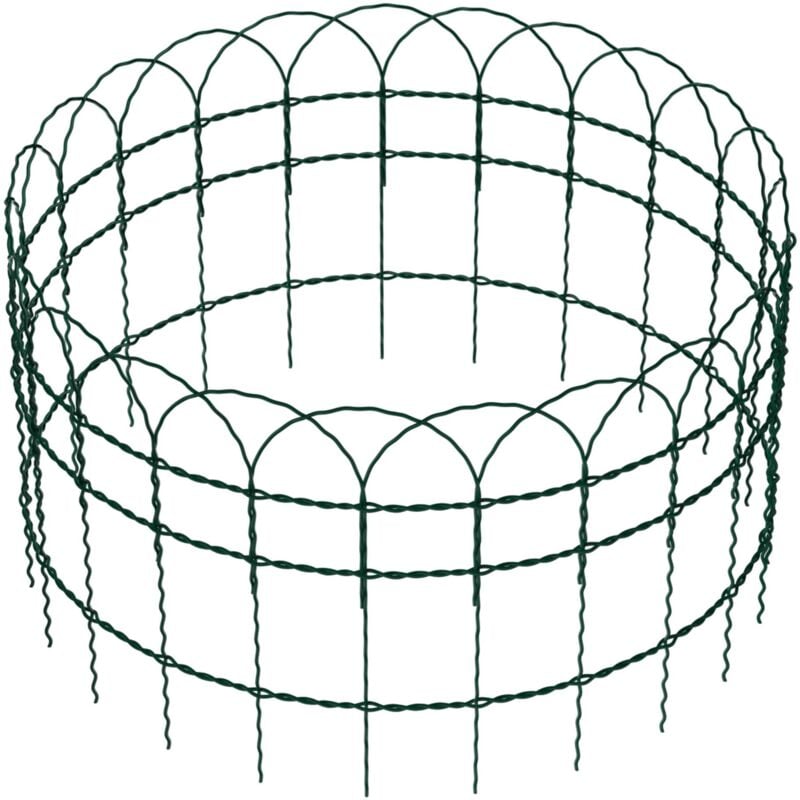 Wiltec - Grillage souple Mailles 9x15 cm Hauteur 0,65 m Longueur 25m Acier revêtu de pvc Fil ø 2mm Clôture Jardin Bordure décorative Délimitation