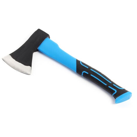Wiltec Hache à fendre – 370 x 160 x 30 mm – tête 600 g, manche 360 mm – lame en acier carbone, manche en fibre de verre – Fendeur de bois de chauffage, Sylviculture, Jardin, Camping
