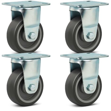 WaiMin Lot de 4 roulettes pivotantes pour meubles en PU Rouge Roulette industrielle robuste Tige filetée M12 x 30 mm Double roulement à billes Résistant à l'eau, pas de bruit, pour chariot WaiMin Lot de 4 roulettes pivotantes pour meubles en PU Rouge Roulette industrielle robuste Tige filetée M12 x 30 mm Double roulement à billes Résistant à l'eau, pas de bruit, pour chariot