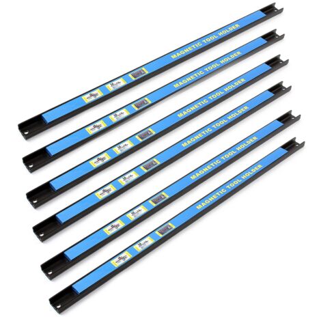 6 Barres Magnétiques 46 Cm - Support Mural Pour Outils, Rail Magnétique Porte-outils