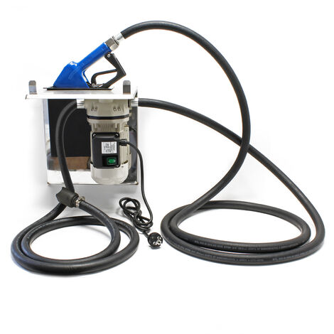 Wiltec Kit de Pompe transfert d’urée Autoaspirante – 230 V/400 W – 390 x 310 x 450 mm – hauteur de refoulement 15 m – 40 l/min – avec Boîtier, Pistolet de distribution, Tuyaux et Raccords pour AUS32