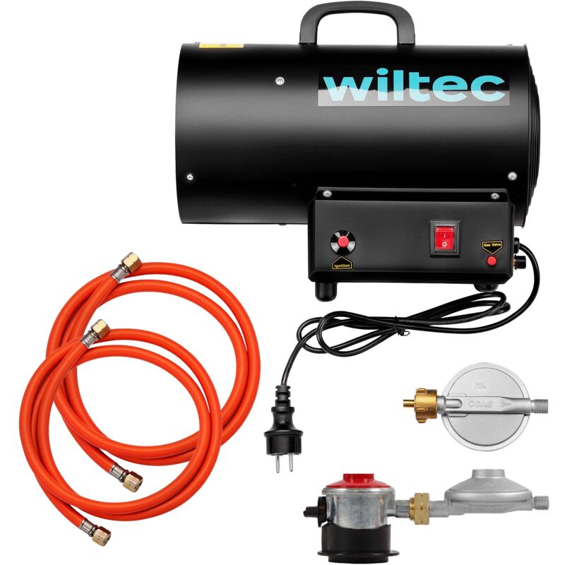 Wiltec - Kit Générateur de chaleur et Pressostat raccords es – Puissance calorifique 15 kW, moteur 30 w – Débit d'air 320 m³/h – Fonctionnement sur