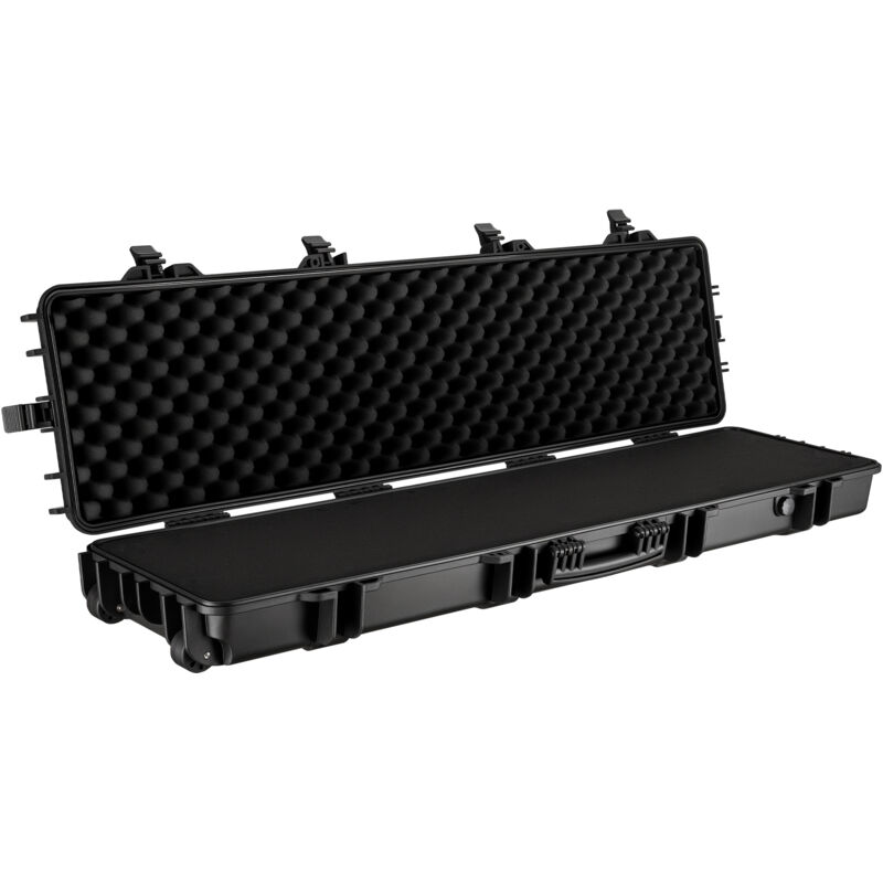 Wiltec - Mallette pour armes sur roues – 137,8 x 38,3 x 17,5 cm – capacité 100 kg – pour 2 fusils – avec mousse – Valise fusil de chasse, carabine,