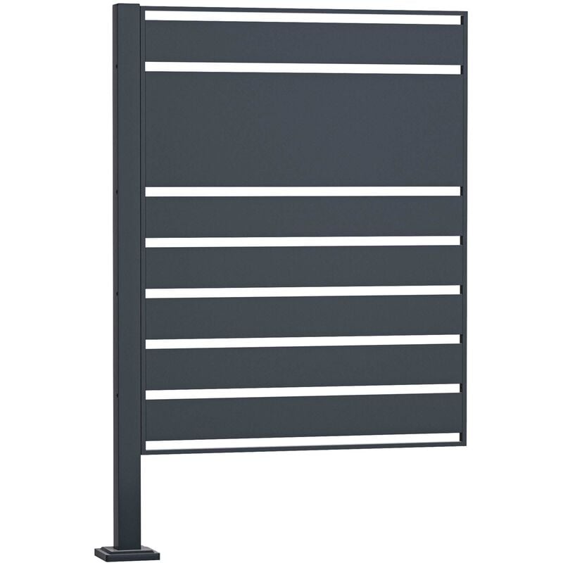 Wiltec - Module de rallonge de Cache-poubelle – 800 x 50 x 1200 mm – pour une poubelle de 60 à 240 l – Couleur anthracite – en Acier – Clôture Range