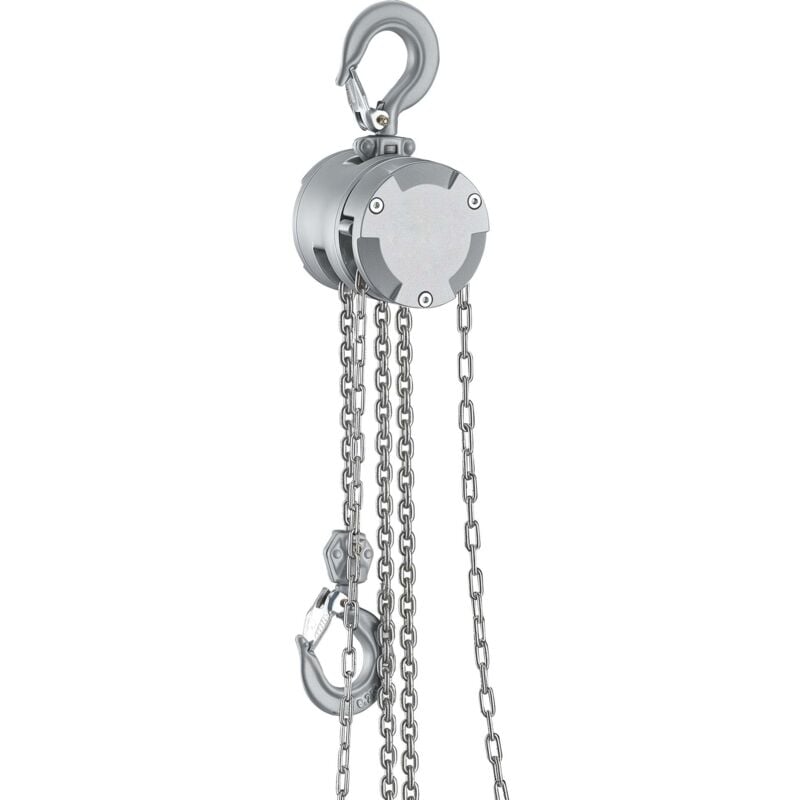 Wiltec - Palan à chaîne Aluminium Charge jusqu'à 250 kg Treuil manuel Hauteur de levage 3 m G100 Palan à levier Système Levage Charges lourdes