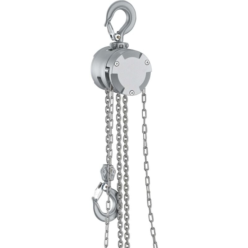 Wiltec - Palan à chaîne Aluminium Charge jusqu'à 500 kg Treuil manuel Hauteur de levage 3 m G100 Palan à levier Système Levage Charges lourdes