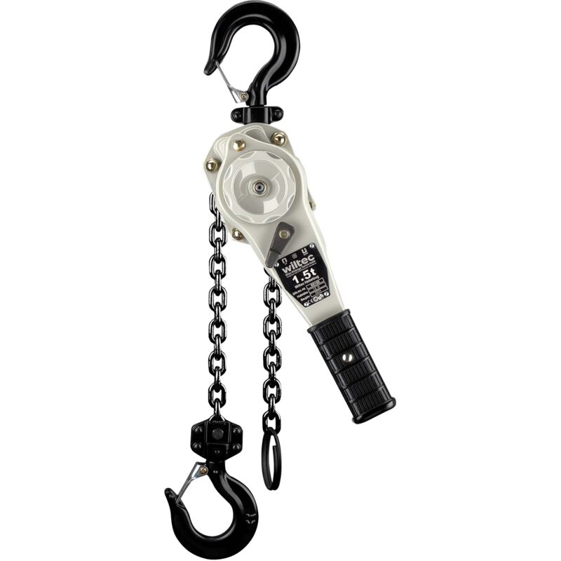 Image of Paranco a leva 1,5 t x 1,5 m, paranco a catena compatto con impugnatura girevole a 360°, per lavori di sollevamento in spazi ristretti - Wiltec