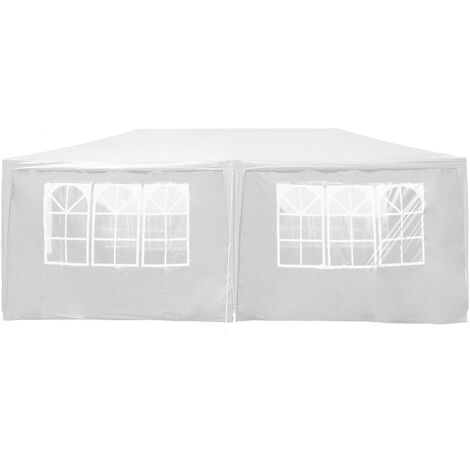 Wiltec – Pavillon de jardin 3 x 6 m – Bâche PE hydrofuge avec protection UV 50+ – Structure en acier – Côtés enroulables avec fenêtres