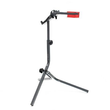 Wiltec – Pied d’atelier pour vélos et VAE – Hauteur réglable 95-105 cm – Capacité max. 30 kg – Construction acier solide – Sangle de serrage