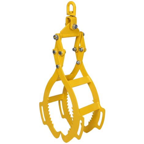 Wiltec Pinza forestal para elevar troncos de hasta 720 mm fuerza de tracción 1500 kg 4 ganchos de sujeción