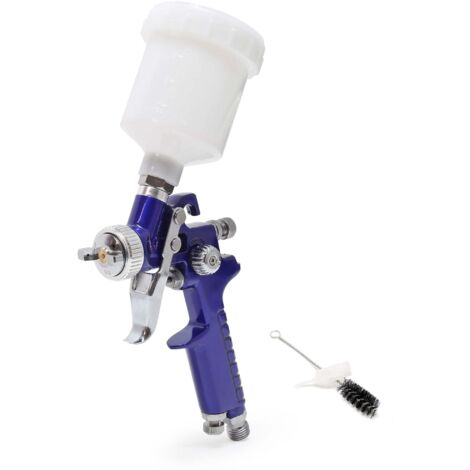 Wiltec – Pistolet à peinture HVLP 0,8 mm avec godet 125 ml – Application précise pour modélisme, aérographie, peinture automobile – Économie de peinture - H2000P