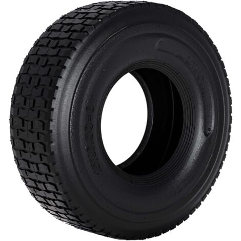 Wiltec Pneu 16x6.00-6 pour tracteur à pelouse – 350 x 350 x 140 mm – capacité de charge max. 200 kg – pour Roue Tondeuse à gazon Brouette Chariot Diable