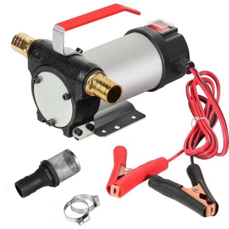 WilTec Pompe Diesel Fioul auto-amorçante Pompe Transvasement 12V/150W 40l/min Pompe Aspiration