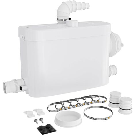 Wiltec – Pompe de relevage 3/1 pour eaux usées chargées – 450 W – 6900 l/h – Refoulement 7,5 m – Compacte pour installations en sous-sol