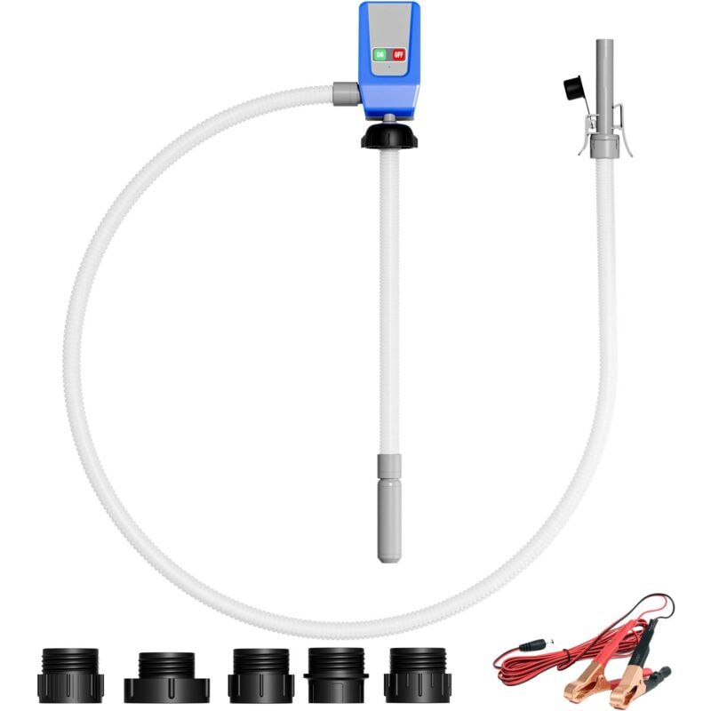 Pompe de transfert – 12 L/min env. – opération sur batterie ou câble dc 12 v – transvasement essence, diesel, huile, eau, urée – Pompe à autoamorçage