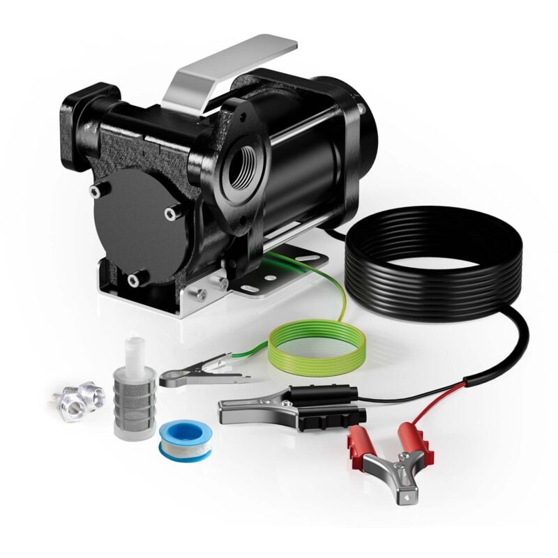 Pompe de transfert essence et diesel – pompe 180 w – débit 40 l/min – refoulement max. 10 m, aspiration max. 2 m – Transvasement vide fût - Wiltec