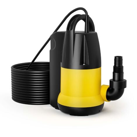 XPOTOOL Wiltec Pompe électrique pour eaux sales – Submersible – 400 W / 7000 l/h – Refoulement max. 7,5 m – avec Flotteur – Particules jusqu’à Ø 5 mm – Arrosage Irrigation Jardinage Relevage Puisard Drainage