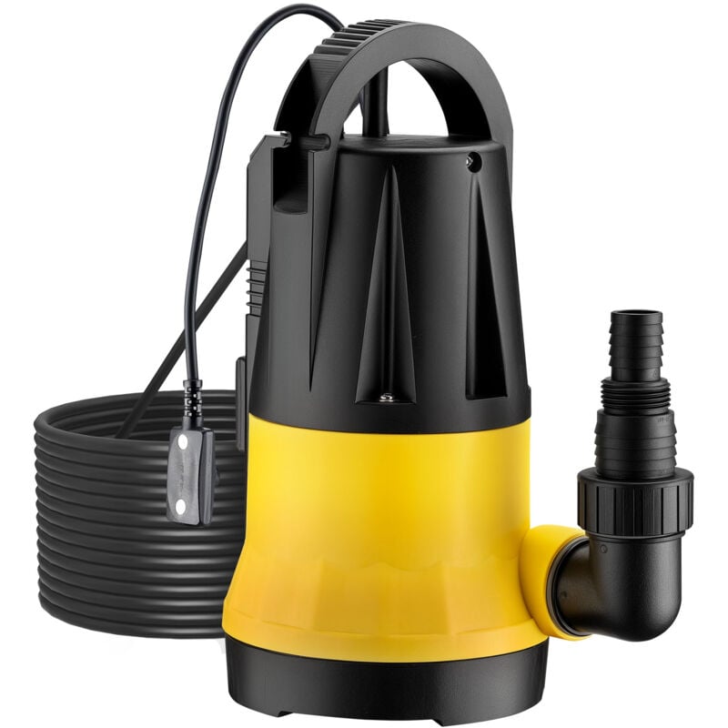 Pompe immergée avec capteur de niveau d'eau – 900 w, 15000 l/h – Refoulement max. 10 m, profondeur max. 7 m – Thermorégulateur – Pompe submersible