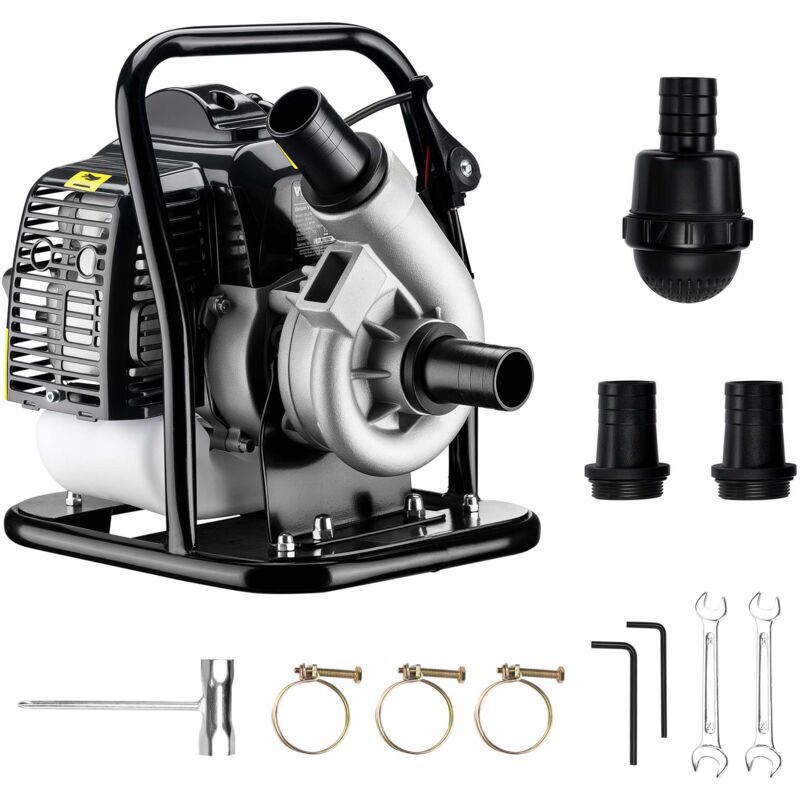 Pompe immergée Pompe à eau à Essence 1,45 kW 24 m³/h Pompe de jardin à 2 Temps Arrosage Irrigation Drainage Installion d'eau domestique Vidange Fosse