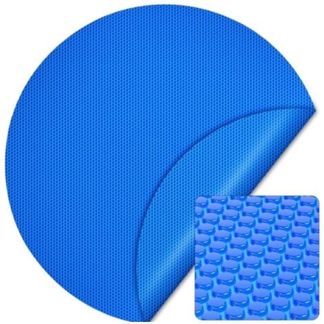 XPOTOOL Wiltec Pool Solarfolie Ø 3,6 m, blau, Poolheizung aus 400 µ starkem PE Film, Poolabdeckung Poolplane Solarplane rund