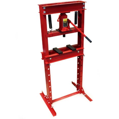 Wiltec – Presse hydraulique d’atelier 20 tonnes – Table réglable 145–750 mm – Châssis robuste 69x59,5x150 cm – Pour travaux industriels et agricoles