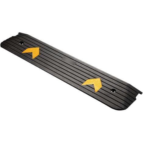 Wiltec Rampa in gomma per marciapiede e soglia 1130 x 240 x 25 mm max 50 t con elementi riflettenti