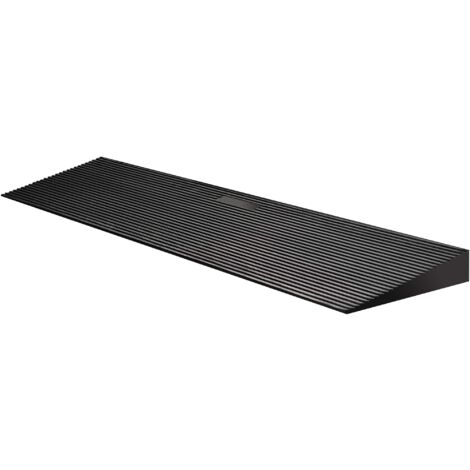 Wiltec Rampa in gomma per soglia 900x250x45mm max 50 t, flessibile e antiscivolo, per porte e dislivelli