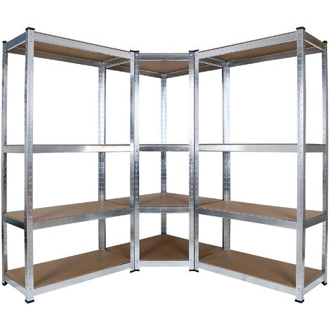 Wiltec – Rayonnage d'atelier charge lourde – Étagères en MDF – Construction métallique galvanisée – Capacité 700 kg – Dimensions 160 cm x 70 x 70 cm