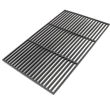 Wiltec Rejilla grill parrilla hierro fundido cuadrada 67x40 cm maciza barbacoa BBQ asado gas leña carbón