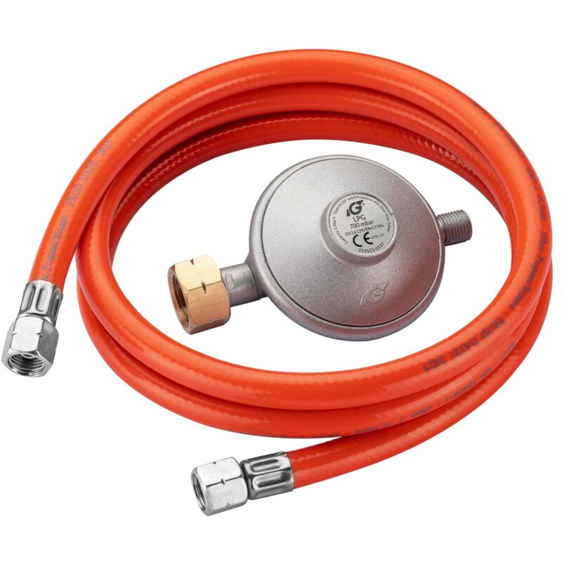 Riduttore Di Pressione 700 Mbar Italia, Con Tubo, Regolatore Gas Pe...