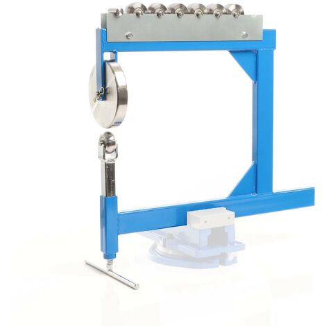 Wiltec Rollenstreckmaschine bis 15 mm Blechstärke, English Wheel mit 6 Streckrollen zur Metallverarbeitung, Blechbearbeitung